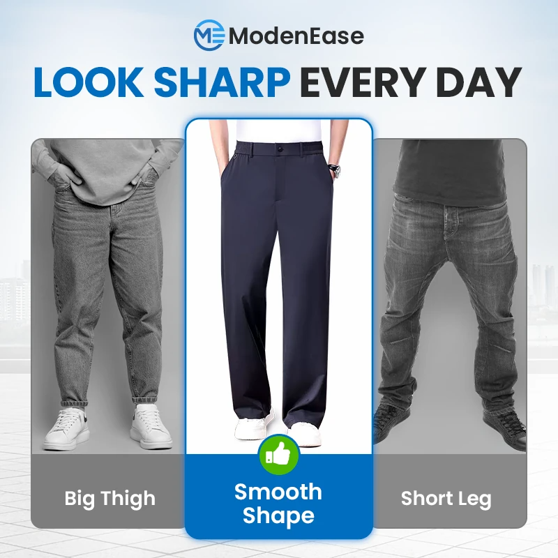ModenEase - Ultra Comfort Ice Silk Flexible Casual Pants